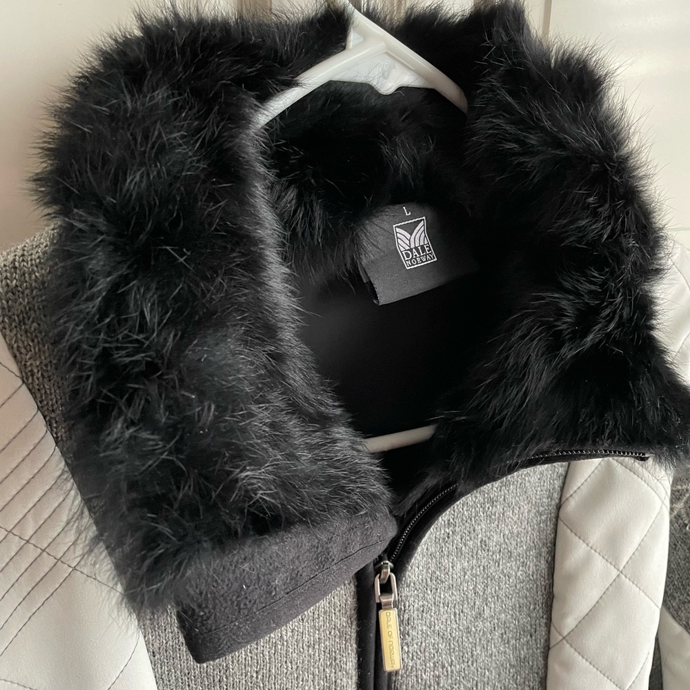 Dale of Norway Wool Knitshell Jacket with Rabbit Fur - Picture 4 of 8
